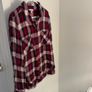 Lucky Brand Red and Blue Plaid Shirt